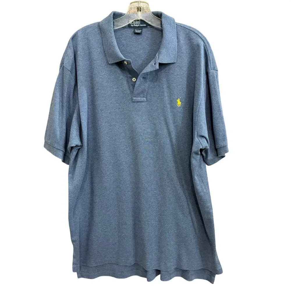 Polo Ralph Lauren Size XL Blue Short Sleeve Polo Shirt Preppy Classic